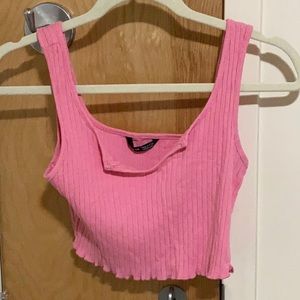 Shein Lettuce-trim Cropped Top